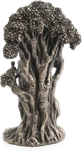 Vista 4 de Veronese Design Estatua de resina Hécate de la diosa de la luna triple de 7 1/4 pulgadas, acabado de bronce antiguo