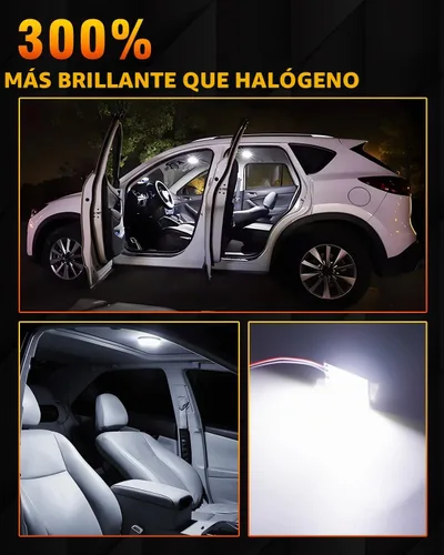 Vista 5 de Qasim COB Chipset 18-SMD LED Panel Dome Light Auto Car Interior Lámpara de techo techo techo Interior Bombilla con T10 / BA9S / Festoon Adaptadores
