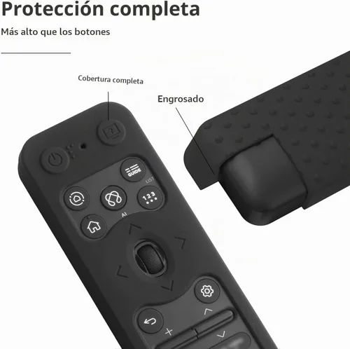 Vista 3 de Funda de silicona para LG MR25GA Remote 2025 LG OLED Smart TV C5 B5 G5 M5 Remoto MR25GA Funda protectora (negro)