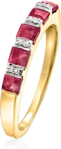 Vista 3 de Ross-Simons Precious Gemstone Ring in 18kt Gold Over Sterling