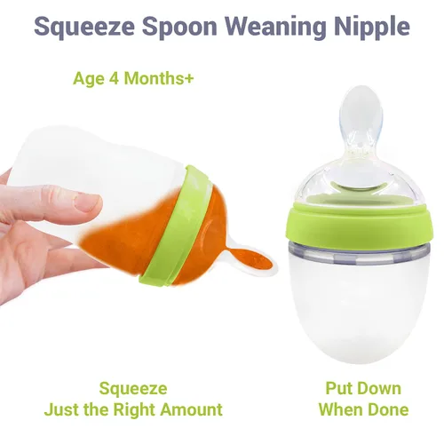 Vista 5 de Ultimate Weaning and Transitional Nipple Kit compatible con biberones Comotomo de 5 oz y 8 oz a partir de 4 meses