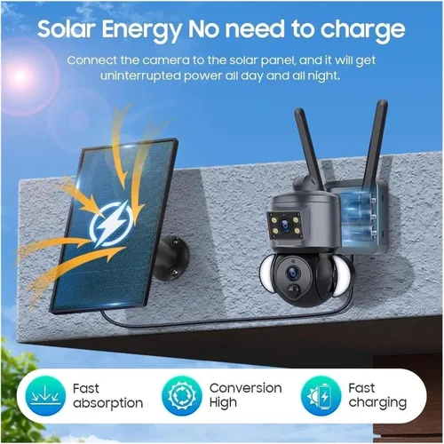 Vista 6 de Cámara de seguridad solar para exteriores AOV de 6MP Cámara 4G añadir 32GB
