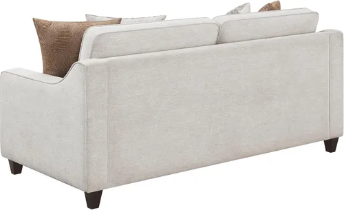 Vista 7 de Coaster Home Furnishings Christine - Sofá fijo tapizado con brazos inclinados con asiento en caja y patas marrones cónicas - Transición - Sala