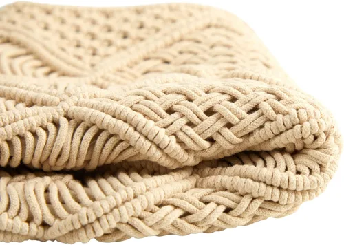 Vista 3 de Nearly Natural Funda de almohada decorativa de macramé de 18 pulgadas