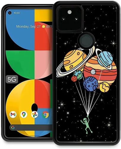 Vista 14 de Funda compatible con Google Pixel 4A 5G, sistema solar de globo alienígena, diseño de patrón increíble, a prueba de golpes, antiarañazos, carcasa