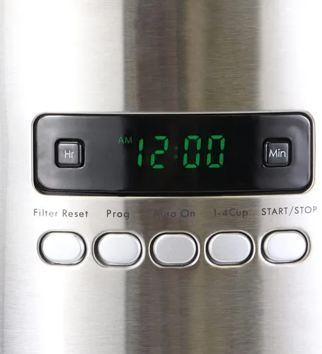 Vista 6 de Koolatron Kenmore Cafetera de goteo – Máquina de café programable de 12 tazas con olla de vidrio, cerveza regular y atrevida, depósito de agua Negro
