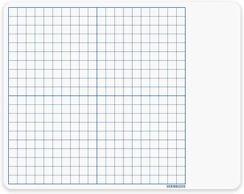 Vista 8 de SCRIBBLEDO XY Axis - Tableros de regazo de gráficos de coordenadas 9x12 para juego de matemáticas en el aula Robust Masonite Hardboard, Reusable