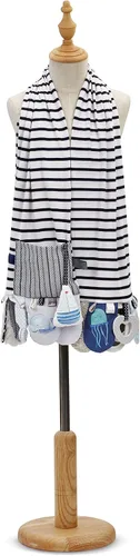 Vista 2 de DEMDACO Mommy & Me - Bufanda de tela de poliéster suave con textura táctil de 9.5 x 52 pulgadas