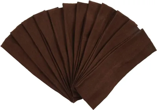 Vista 25 de Diademas para el pelo, bandas de ejercicio de algodón, suaves y elásticas, color sólido