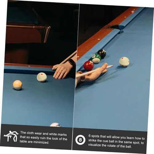 Vista 2 de Bola de billar profesional con seis puntos rojos para entrenamiento de billar para una visualización precisa de golpe, precisión diseñada