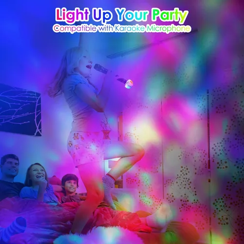Vista 6 de Mini Luz de Disco USB Activada por Sonido para Fiesta, Relleno de Medias para Niños - Crea una Atmosfera Festiva con Esta Luz de Decoración para Bar