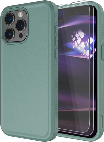 Vista 9 de Diverbox Funda para iPhone 11 [A prueba de golpes] [A prueba de caídas] [Protector de pantalla de vidrio templado], Funda de teléfono de Protección