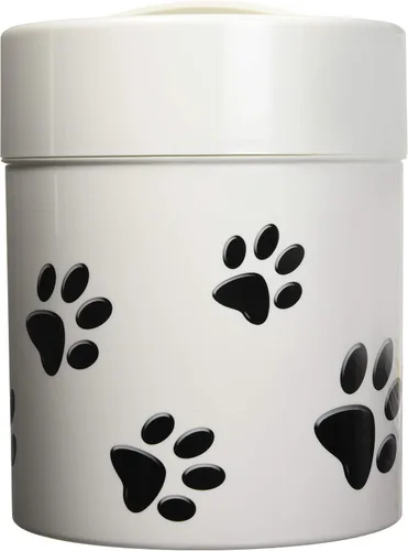 Vista 12 de Pawvac Contenedor de almacenamiento de alimentos para mascotas sellado al vacío de 3 onzas; patas blancas y negras