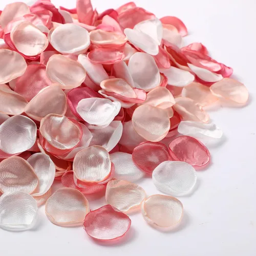 Vista 15 de Tigeen 600 pétalos de rosas artificiales color azul polvoriento francés