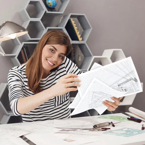 Vista 7 de Rosmonde Papel de hojas sueltas a granel, 3600 hojas, paquete de 24, hojas cuadriculadas, 8 x 10.5 pulgadas, 150 hojas/paquete, 3 perforaciones