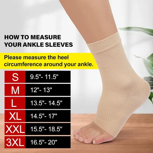 Vista 2 de KEKING® Tobillera de compresión para mujeres y hombres, calcetines médicos de compresión de tobillo para fascitis plantar, hinchazón de pies