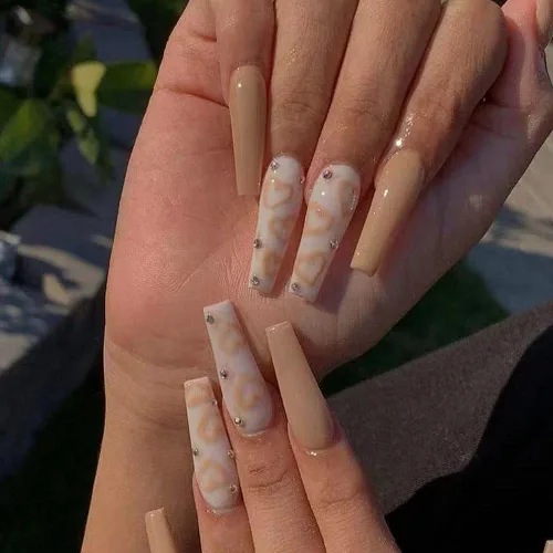 Vista 16 de Uñas postizas francesas a presión, uñas postizas largas de acrílico con forma de ataúd de cobertura completa, uñas postizas de bailarina
