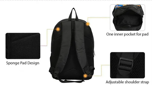 Vista 3 de Cristiano Ronaldo - Mochila ligera CR7, mochila de viaje grande e impermeable, Diseño9, Mochilas Daypack