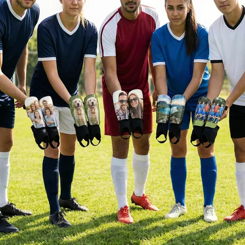 Vista 6 de Ubmpj Espinilleras Personalizadas de Fútbol, Espinilleras Personalizadas, Almohadillas Protectoras de Fútbol Personalizadas Regalos para Jugadores