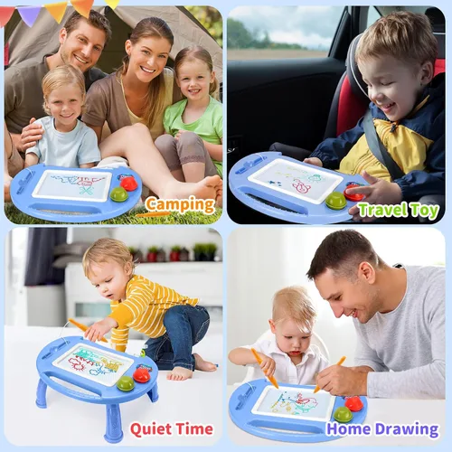 Vista 8 de Juguetes para niños pequeños, juguetes para niños de 1 a 2 años, tablero de dibujo magnético, tablero de garabatos borrable para niños, juguetes