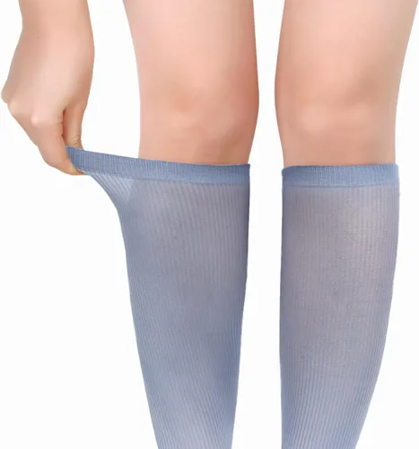Vista 6 de Benefeet Sox Calcetines altos de poliéster para mujeres y niñas, calcetines largos de tubo unisex, suaves, acogedores, calcetines de pantorrilla