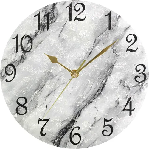 Vista 35 de Reloj de pared rústico retro con puerta de granero de madera, marrón, azul, funciona con pilas, silencioso, sin tictac, 10 pulgadas, reloj de mesa