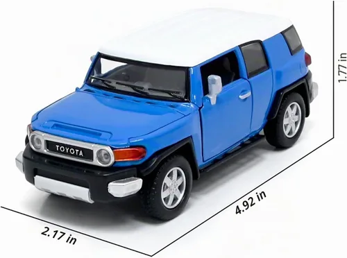 Vista 4 de Kinsmart Sky Blue Toyota FJ Cruiser SUV 1/36 Escala Diecast Car