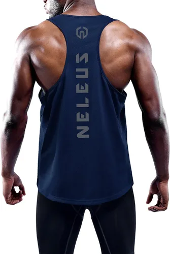 Vista 5 de NELEUS Men's 3 Pack Dry Fit Y-Back Muscle Tank Top