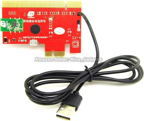 Vista 4 de Nuevo V8 PCIe USB Post Tarjeta de prueba de placa base Kit de diagnóstico de diagnóstico USB único para PC portátil servidor todo en uno Mini PC Mac