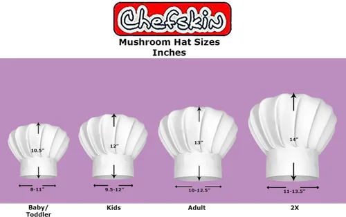Vista 3 de CHEFSKIN Sombrero de chef blanco para niños, tela suave totalmente ajustable, Blanco