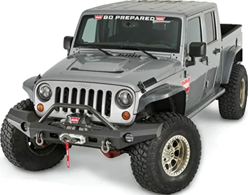 Vista 3 de WARN 101465 Elite Series Defensa delantera de amplitud completa para Jeep JK Wrangler, con tubo de protección de parrilla