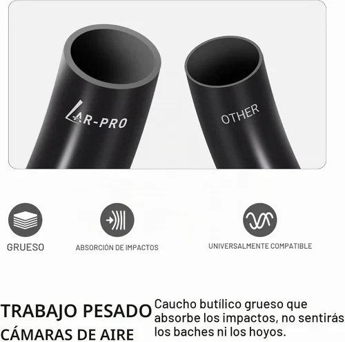 Vista 3 de Paquete de 2 tubos interiores de 200 x 50 - Tubo de neumático eléctrico para scooter Compatible con Razor E100, E150, E200, Power Core E100, Dune