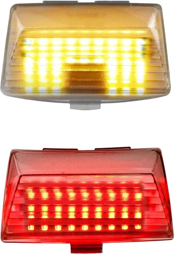 Vista 6 de NTHREEAUTO Luces LED para guardabarros delanteros + luz trasera con punta de guardabarros trasera, lente cromada compatible con Harley Electra Glide