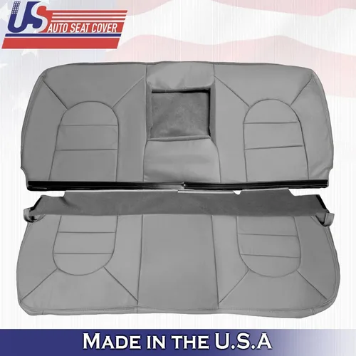 Vista 2 de U.S.AutoSeatCover 1999 para Ford F250 F350 Lariat - Fundas de asiento de cuero para asiento superior e inferior, color gris