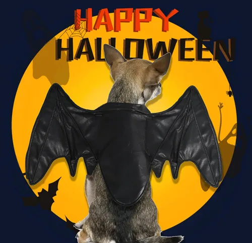 Vista 7 de Divertido disfraz de reno y alce para perro, bonita peluca peluda para Halloween y Navidad