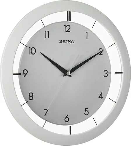 Vista 6 de SEIKO St James - Reloj de pared de metal cepillado de 11 pulgadas, color negro