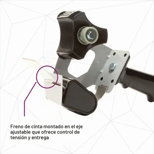 Vista 3 de Dispensador de cinta adhesiva para sellar cajas 3M HB903 con empuñadura de pistola, diseño manual, resistente, fácil de usar, 1 por caja