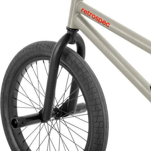 Vista 7 de Retrospec Sesh - Bicicleta BMX para niños de 20 pulgadas, estilo libre, para niños y niñas, con clavijas de eje extraíbles, freno en U, dirección