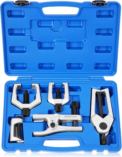 Vista 8 de DAYUAN Kit de herramientas de servicio frontal profesional, 5 piezas, color azul, extractor de brazo Pitman, separador de rótula, herramienta