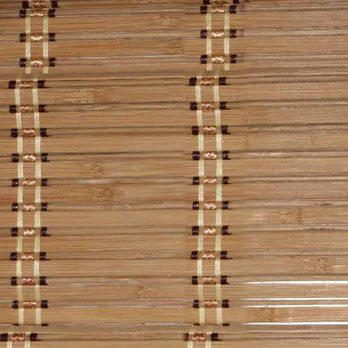 Vista 4 de Cortinas romanas de madera para ventana, cortinas de bambú opacas forradas, fácil instalación para el hogar y el jardín, patrón 1