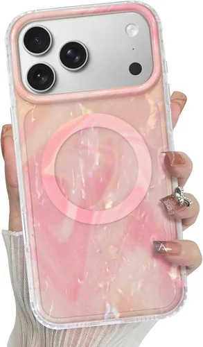 Vista 37 de Bonoma Funda magnética para iPhone 13 【Soporte para Magsafe】Protector de cámara de lujo de cristal fluorescente iridiscente con láser brillante + 2