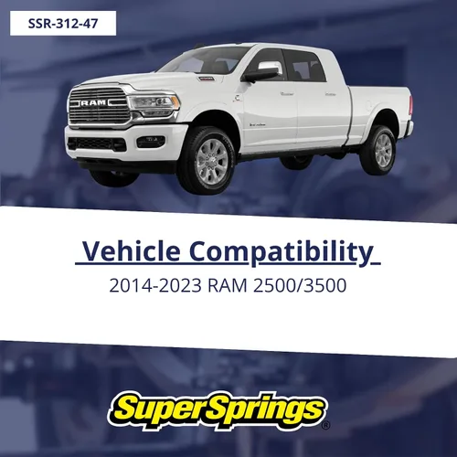 Vista 2 de SuperSprings SSR-312-47 SumoSprings Trasero para Dodge RAM 2500 3500, negro