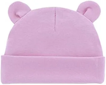 Vista 2 de Guozyun Sombreros recién nacidos Bebé Niña Algodón Beanie Gorras Sombrero Bebé Suave Cráneo Tapas Hospital Sombrero para Bebé Niña 0-12 Meses
