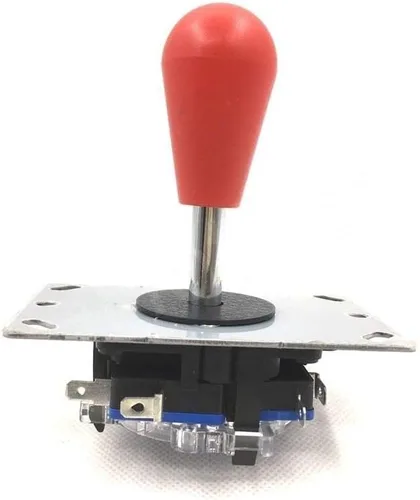 Vista 6 de Arcity HY-PJ092-1 - 2 piezas de joystick de arcade, ovalada, con mango superior, estilo americano, negro y rojo, para Zippy SANWA SEIMITSU