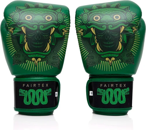 Vista 4 de Fairtex Resurrection - Guantes de boxeo Muay Thai de alta calidad, diseño de edición limitada, colaboración con Tom Atencio, elegantes y duraderos