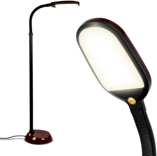 Vista 12 de Brightech Litespan - Lámpara de Pie LED Brillante para Lectura Sobre Silla, Manualidades y Lectura, Luz de Esteticista para Extensiones de Pestañas