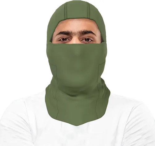 Vista 6 de BaHoki Essentials Máscara de esquí pasamontañas, cubierta térmica transpirable para clima frío, equipo de cabeza resistente al viento, Negro