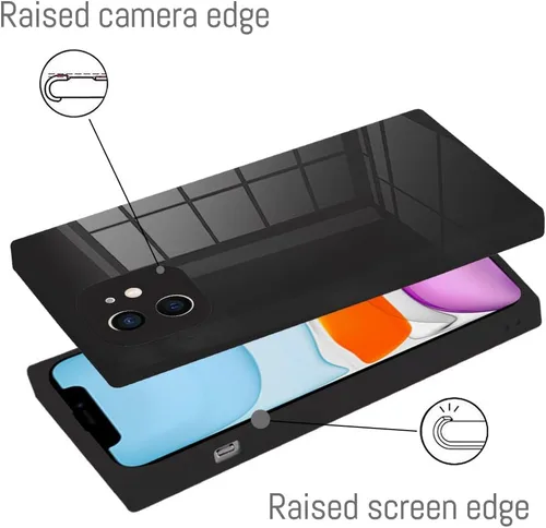 Vista 4 de LSL Funda compatible con iPhone 11 de poliuretano termoplástico suave negro, anticaídas, antiarañazos, absorción de golpes, funda protectora