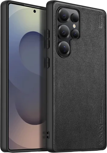 Vista 18 de X-level Funda para Samsung Galaxy Z Flip 6, delgada funda delgada de piel sintética para teléfono, TPU suave, a prueba de golpes, protección Negro