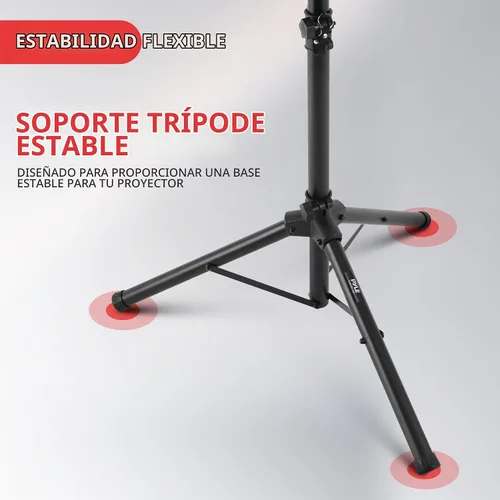 Vista 5 de Pyle portátil Proyector Soporte, Heavy Duty, trípode altura ajustable para presentaciones computadora portátil de DJ, Negro